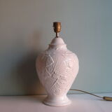 Ceramic lamp foot with floral motif, 1970 France