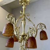 Art Deco tulip chandelier Daum