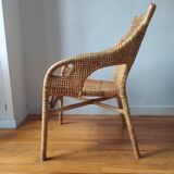 Fauteuil vintage en rotin de Maria Vinka pour Ikéa