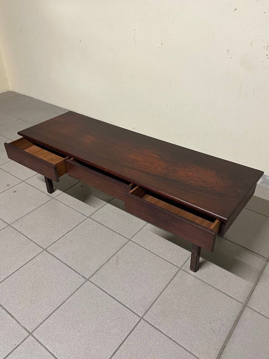 Table with three integrated drawers, 1960s.