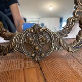 Triptyque Miroir Baroque/Rococo en laiton Doré, vers 1950 -M