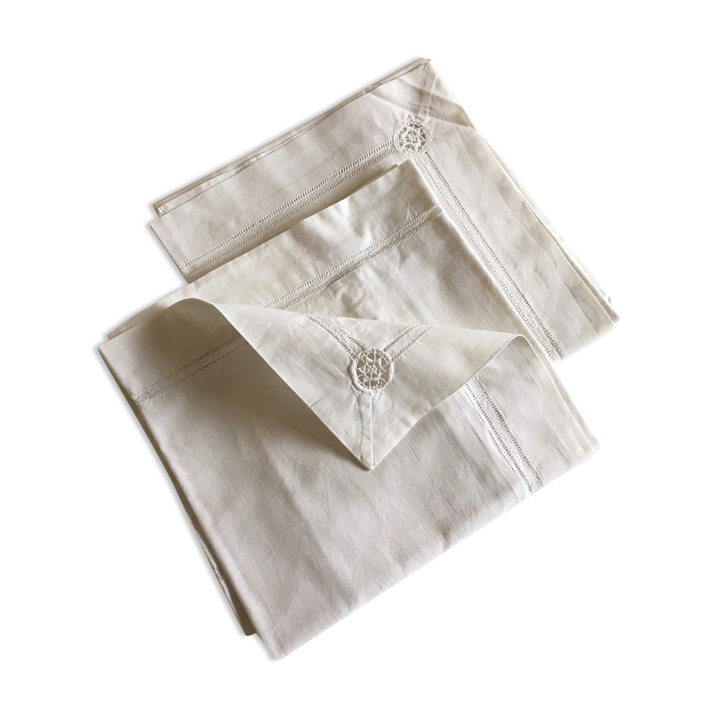 Pair of percale pillowcases embroidered days