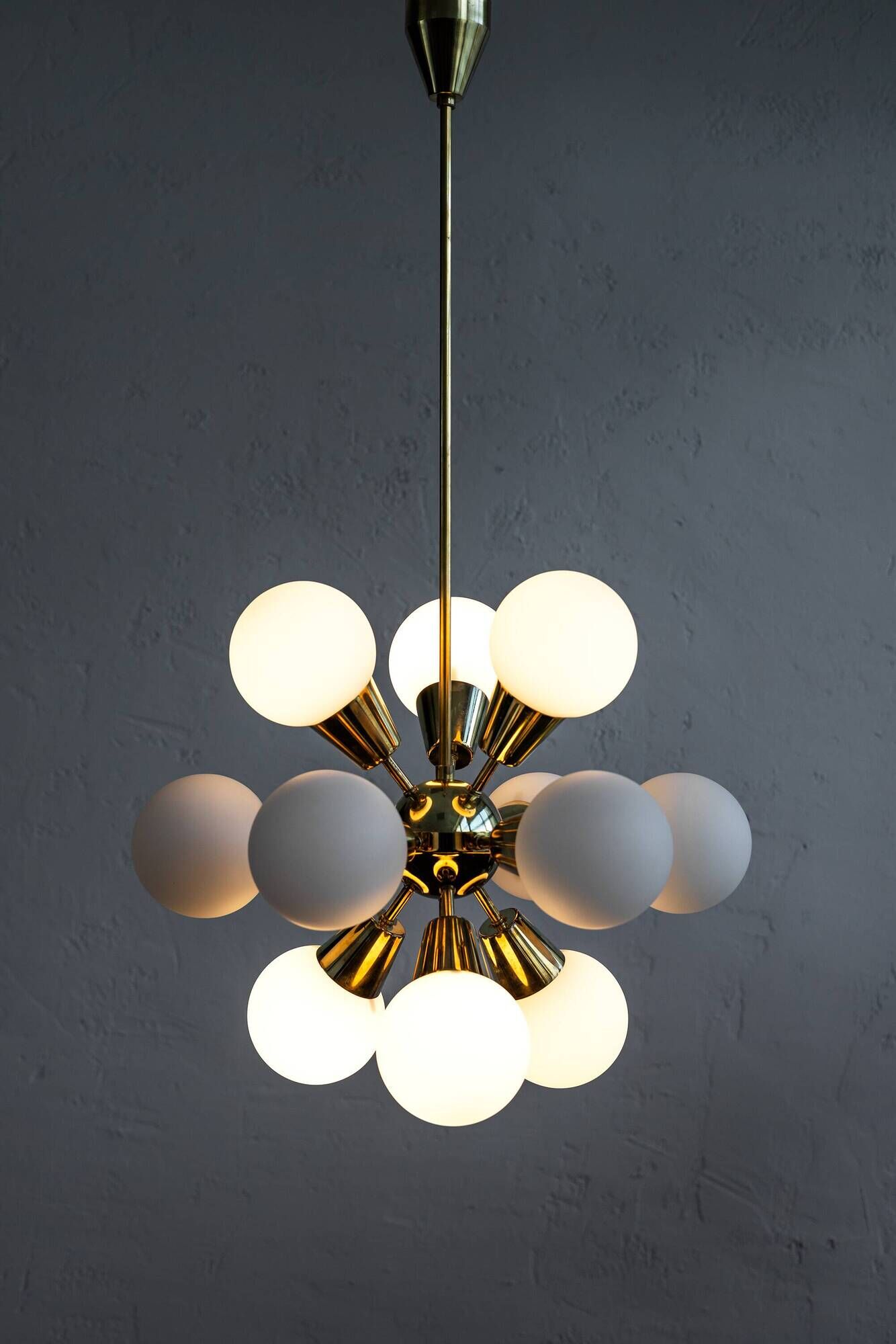 Czechoslovak Vintage Chandelier By Jaroslav Bejvl Sr. For Lustry Kamenický