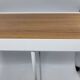 Robin day side table by Habitat in white lacquered metal and Vintage wood