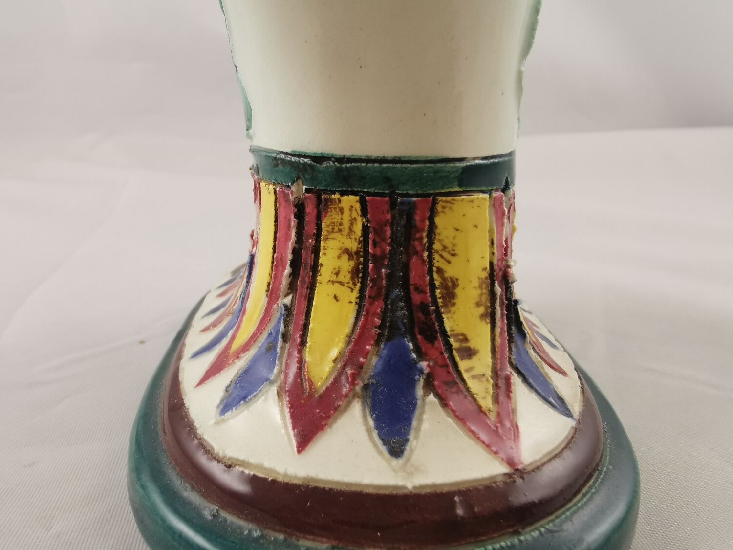 Floral ceramic candlestick, Cerart Monaco, Vintage