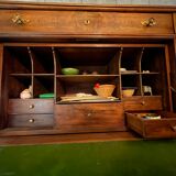Secretary in solid walnut