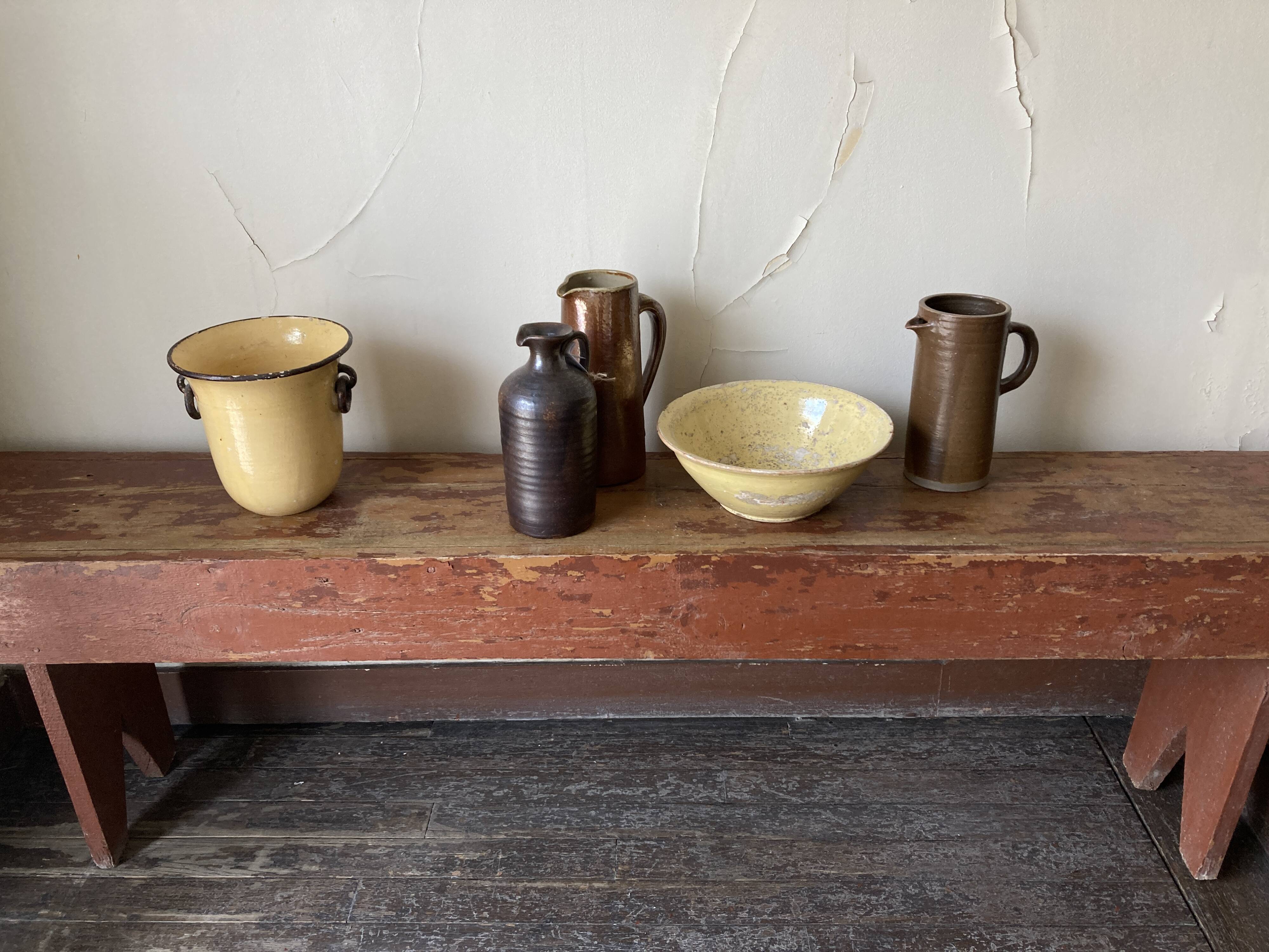 Shaker farm bench mid-19th century popular art Hudson Valley USA