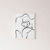 "Figure divine" - Fait main à l'acrylique noir en édition limitée par Atelier Agapé