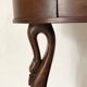 Empire style swan neck and lion paw pedestal table