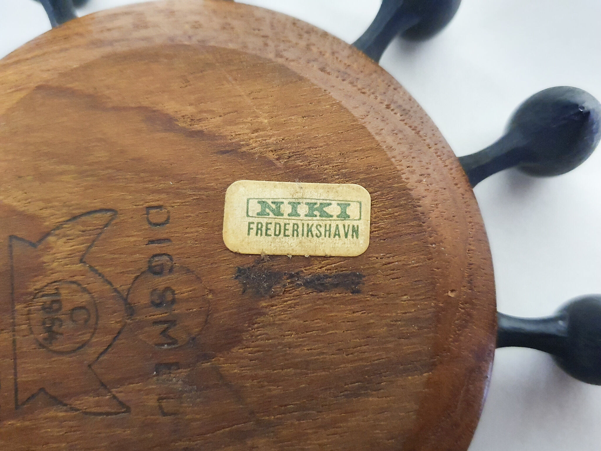 Round Teak and Metal Candleholder by Digsmed, Danish Design, 1964