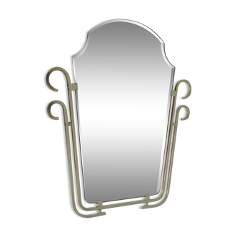 Vintage mirror in aluminum frame