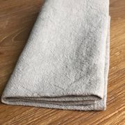 Natural washed linen napkin with embroidery