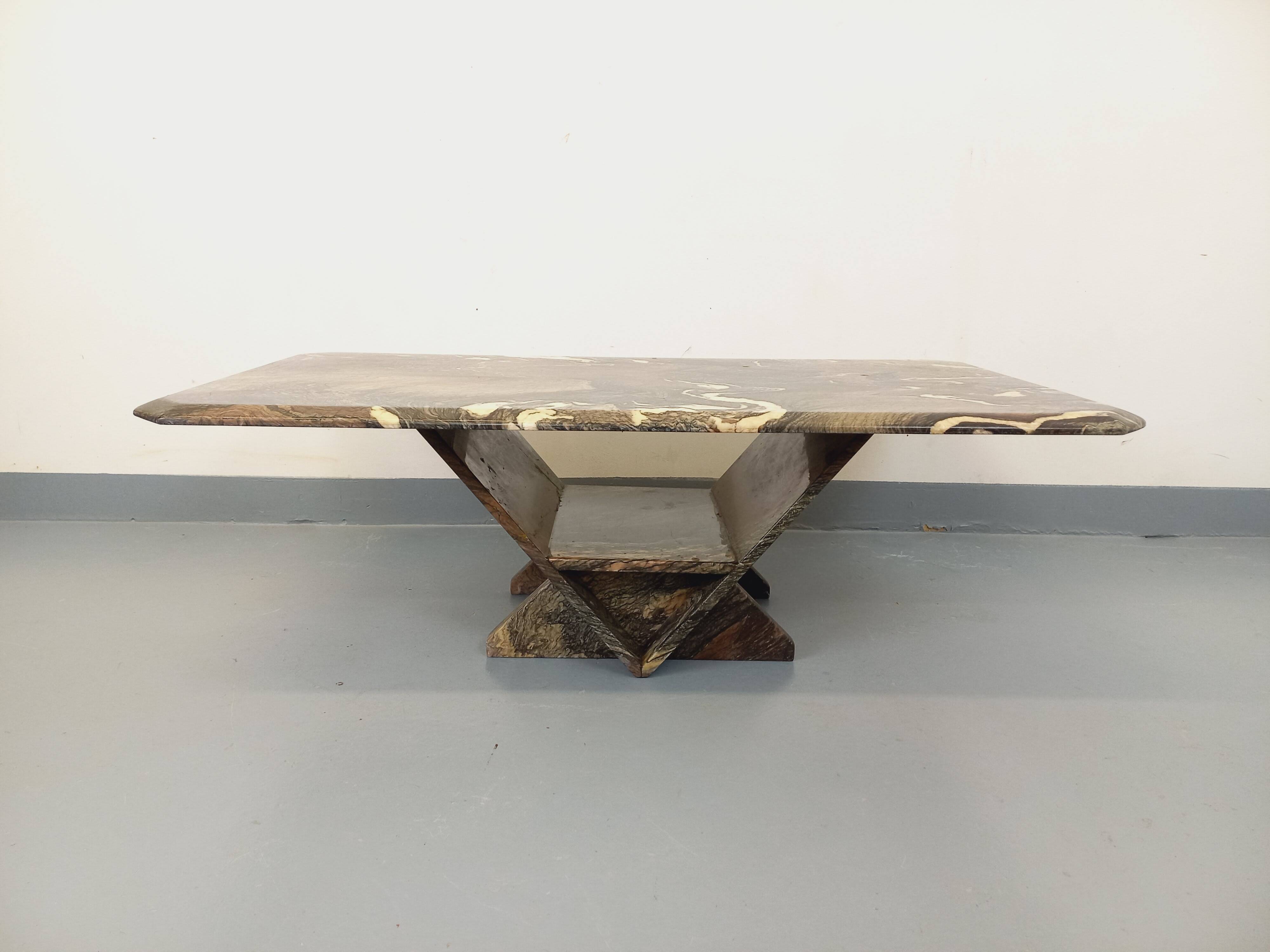 Vintage marble coffee table from the 1970s.