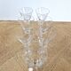 7 crystal footed glasses, antique white wine glasses.