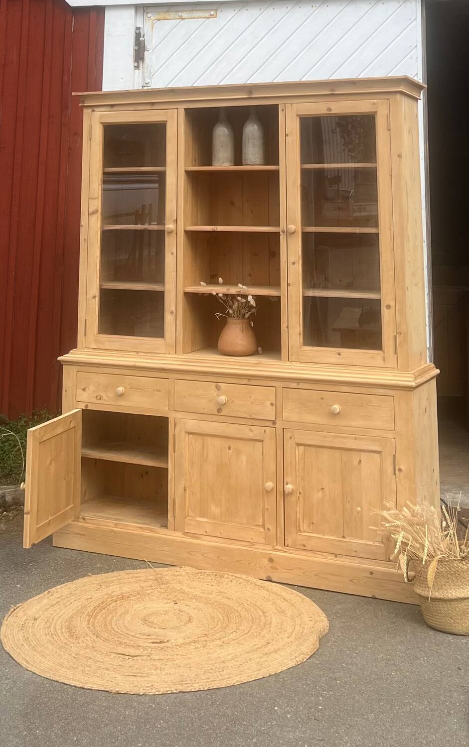 Renovated 2-part sideboard - solid wood dresser