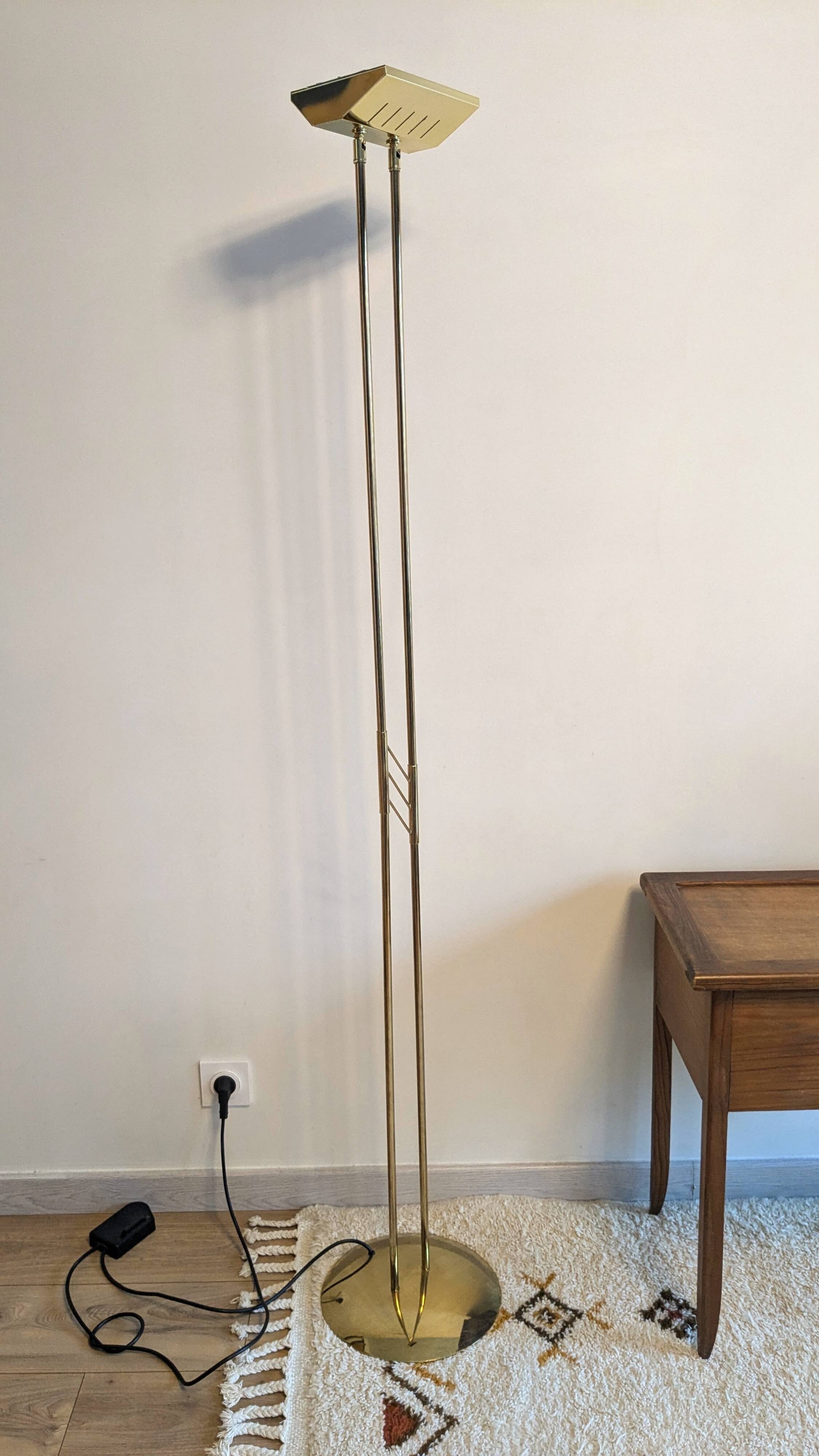 Vintage halogen floor lamp by Relco Milan Italy