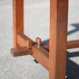 Farmhouse table with extensions and its 2 benches, living room table, solid wood table, kitchen, chalet, ca