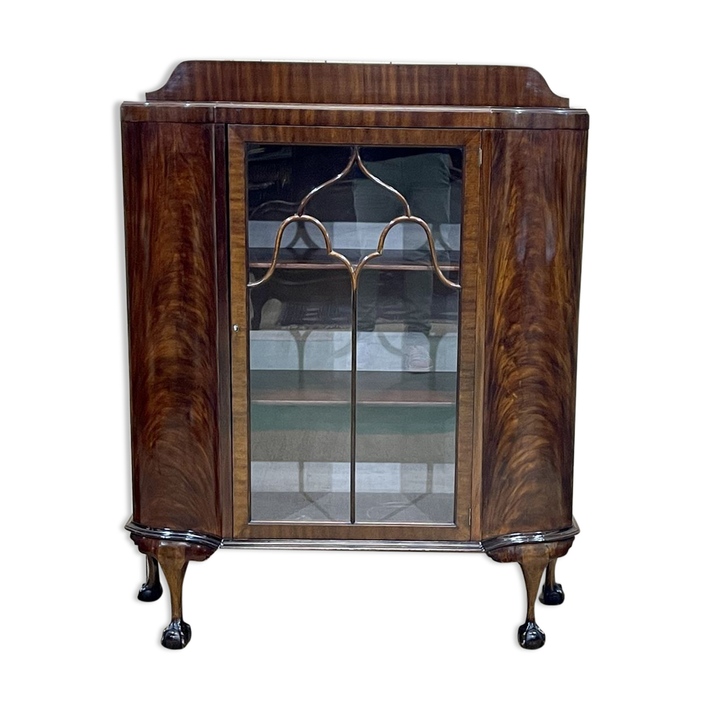 Vitrine anglaise Chippendale début XXème en acajou | Selency