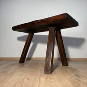 Brutalist table made of solid oak.
