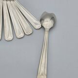 Set of twelve silver-plated metal spoons for oysters or sorbets