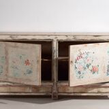 Ancien buffet blanc à motifs floraux (c.1900) #11