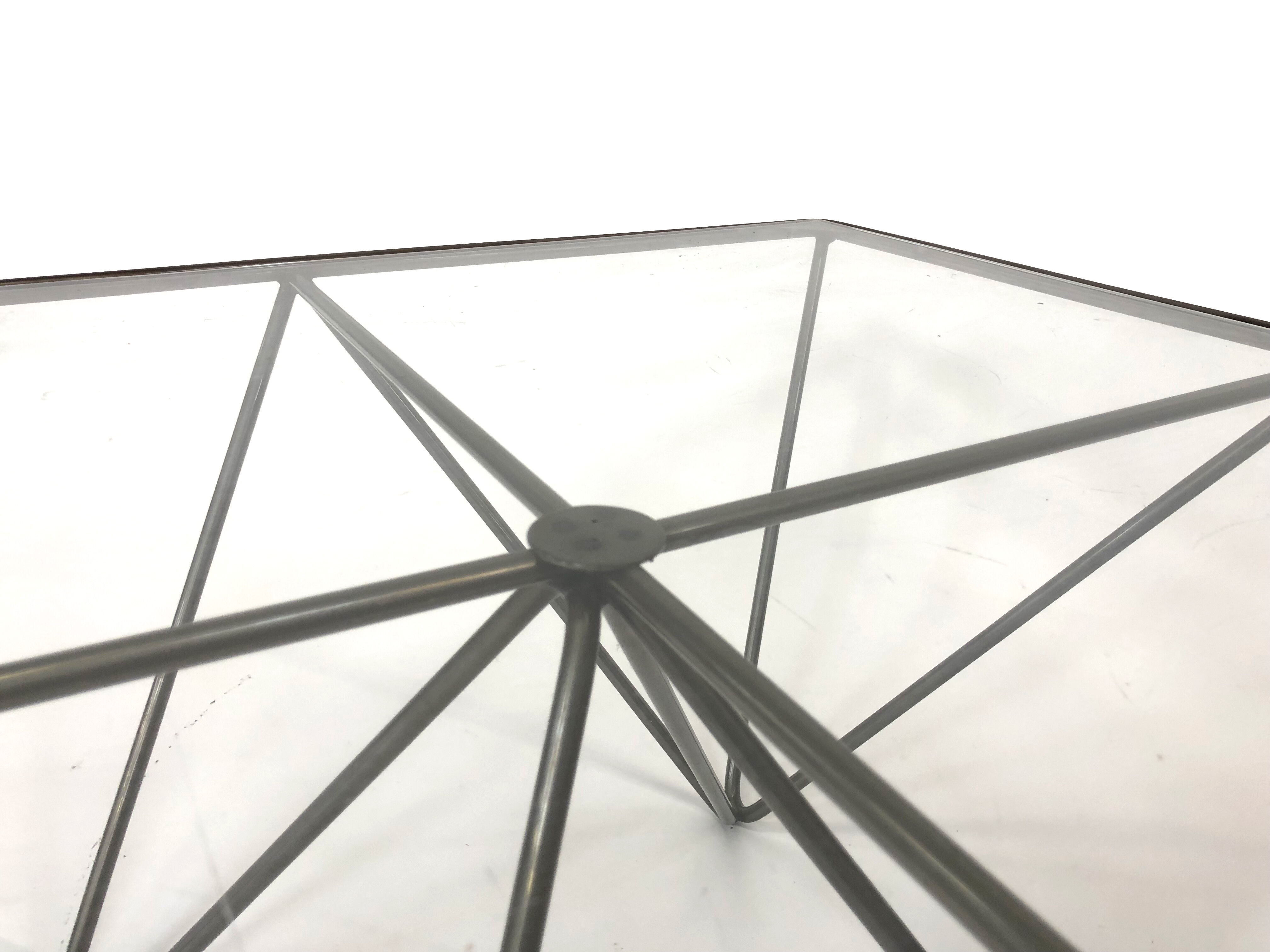 Vintage coffee table in steel wire years 60/70