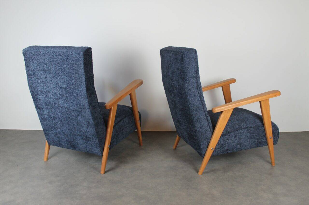 Pair of vintage Scandinavian armchairs from the 1960s.