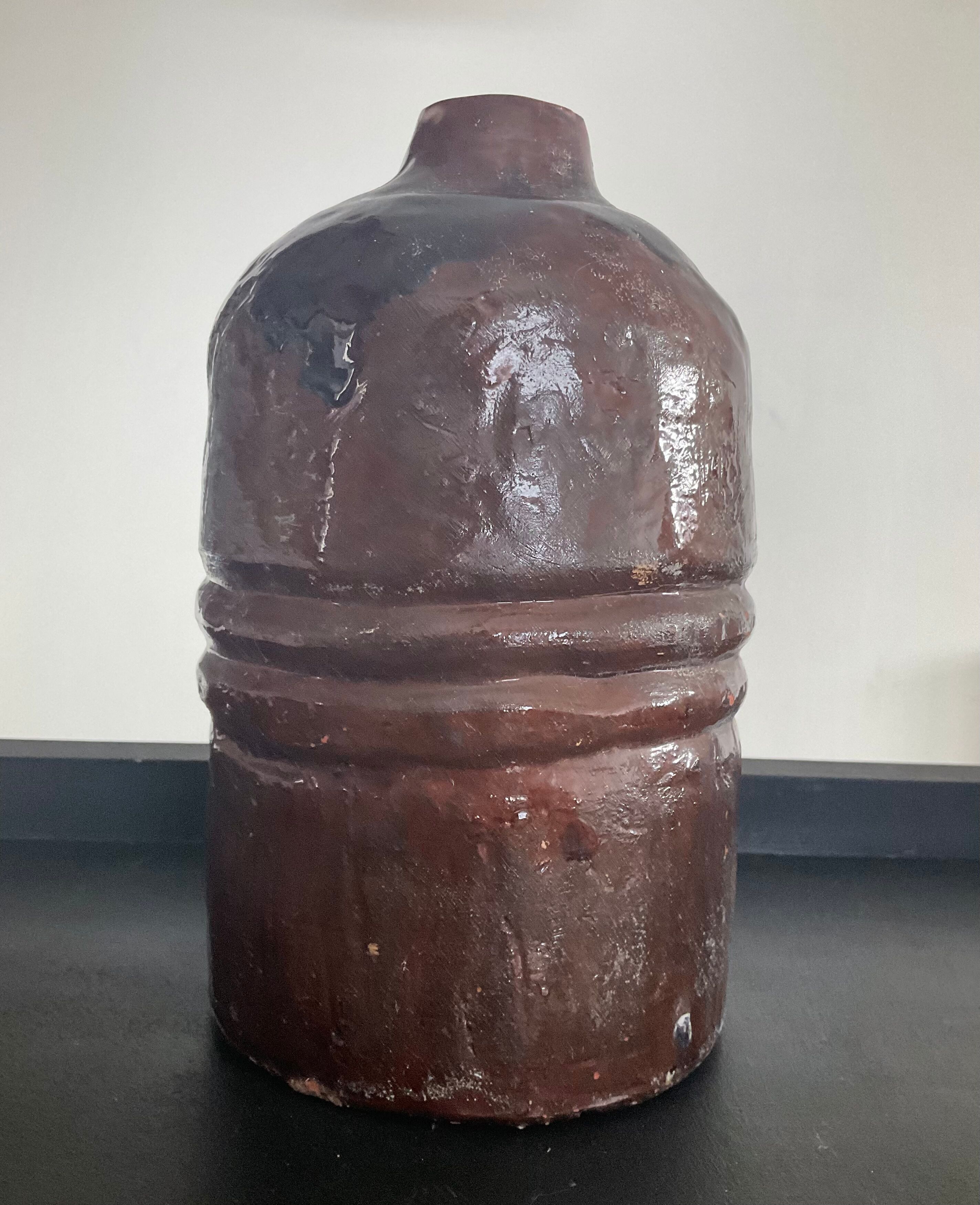 Vintage glazed terracotta vase