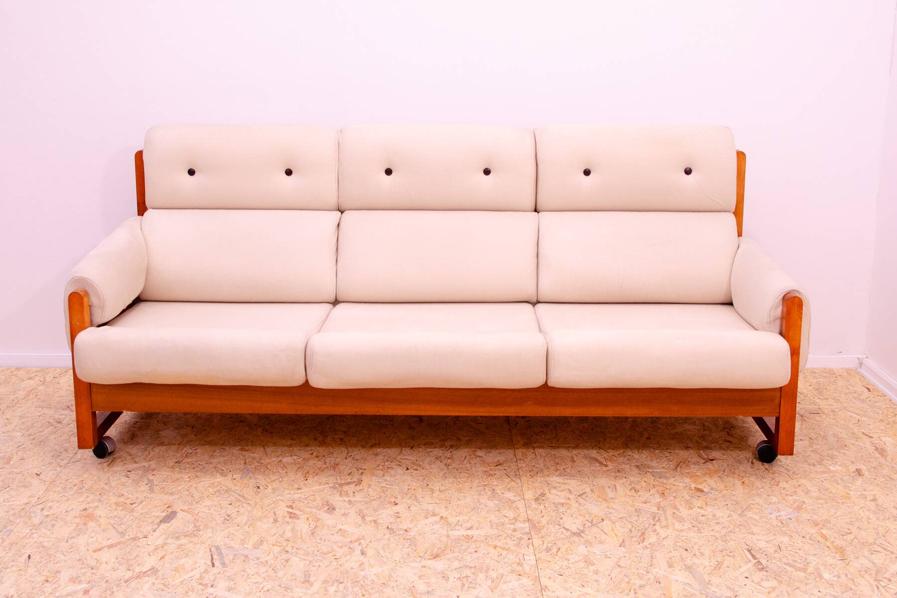 Canapé trois places vintage de style scandinave, 1970