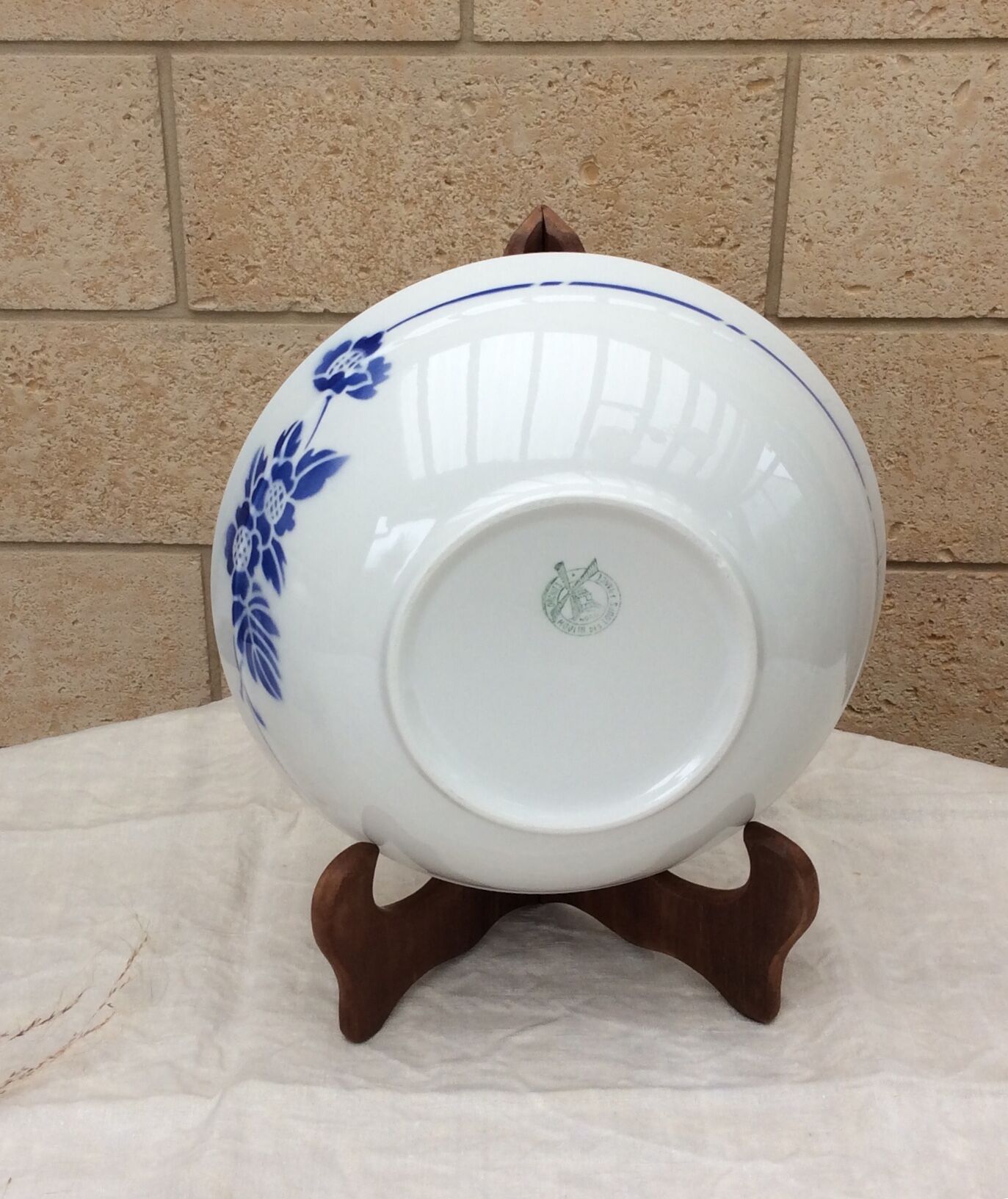 Old hollow dish Moulin des Loups Orchies Blue decorations
