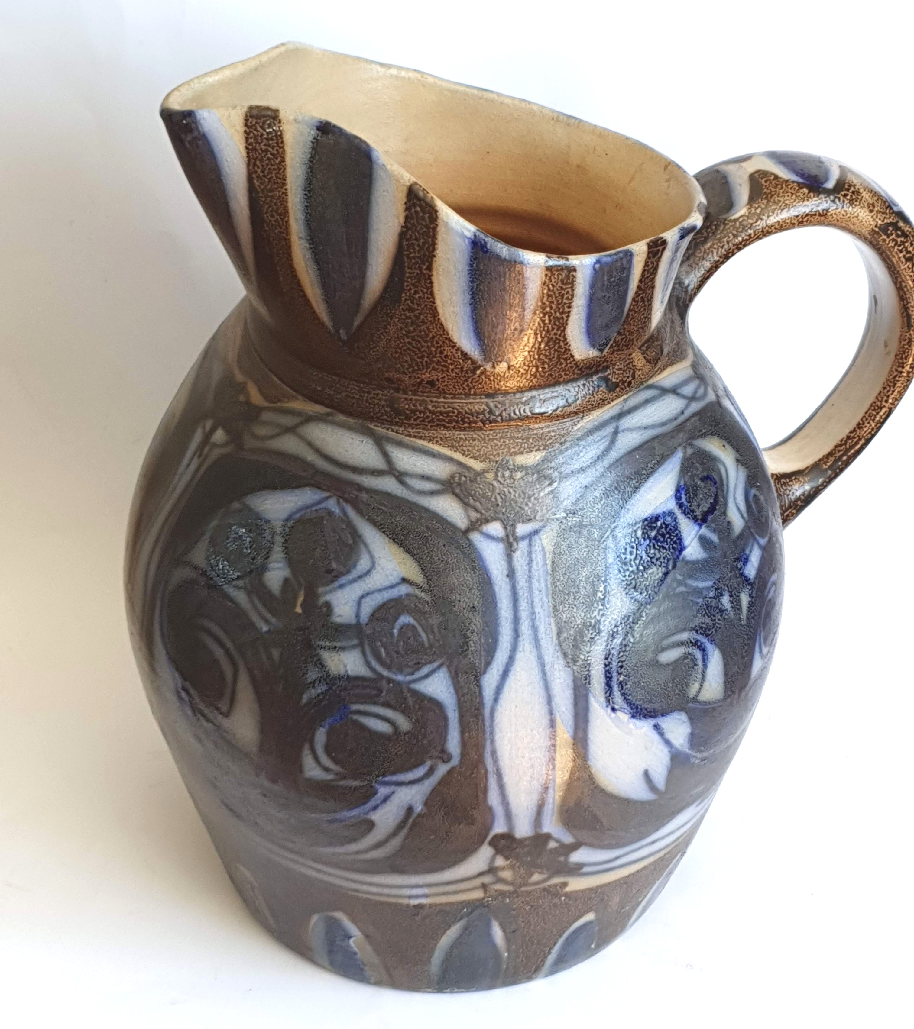 Pitcher vase in sandstone Michel Furic Keraluc 70s