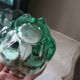 Paire de bougeoirs vintage en verre