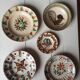 5 assiettes céramique artisanales Roumanie slave bohème oiseau table ou murales