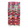 Boucherouite red Berber carpet