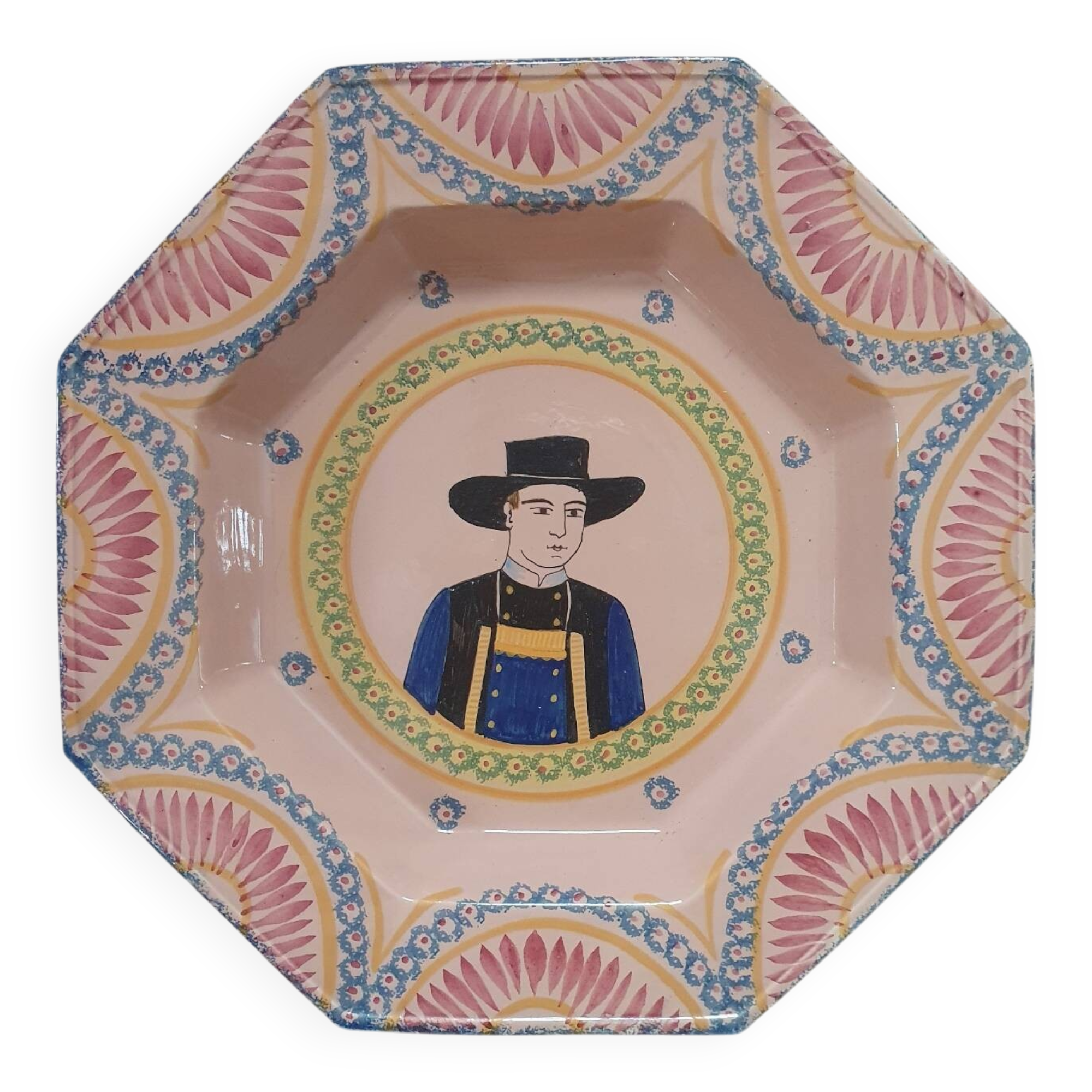 Henriot Quimper Rose serving dish