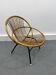 Chaise en Rotin et Métal de Rohé Noordwolde, Pays-Bas, 1950s
