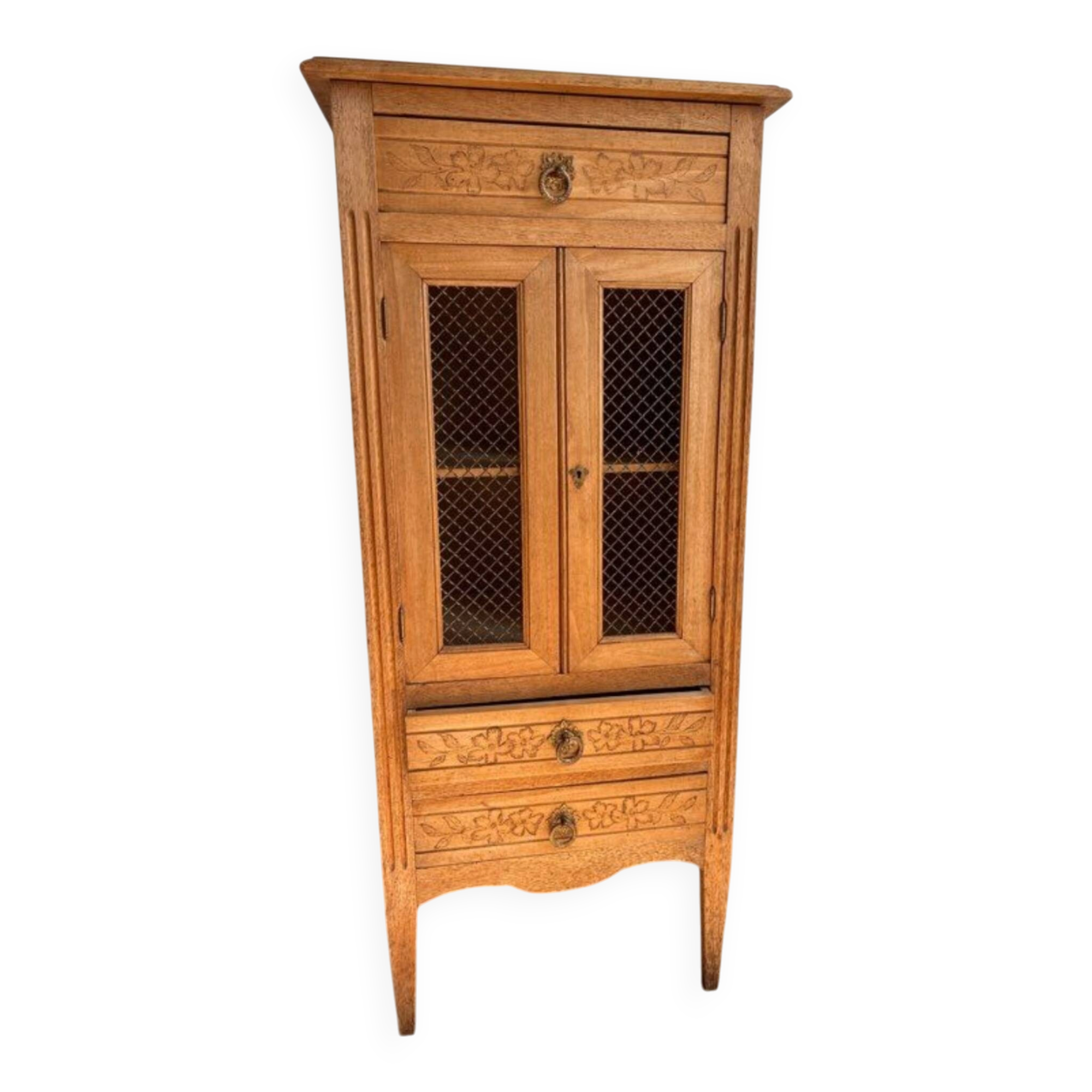 Miniature pyrographed wardrobe from 1912.