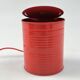 Vintage Red Tin Can Lamp, Ad Van Berlo, Vrieland Design, 1980s