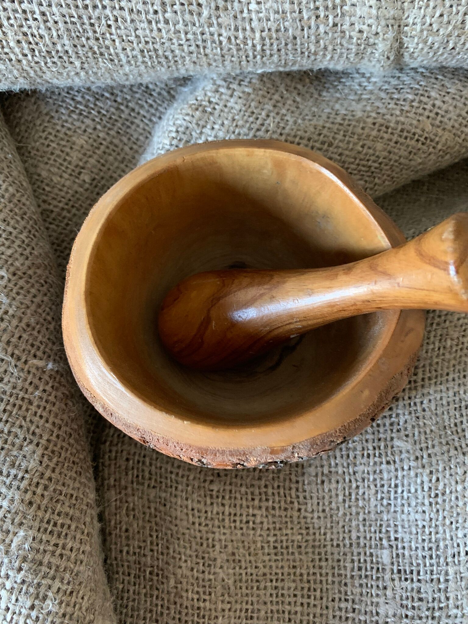 Mortar and pestle in black