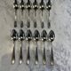 Set of 12 tablespoons. Art Deco. Silver-plated metal.