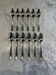 Set of 12 tablespoons. Art Deco. Silver-plated metal.