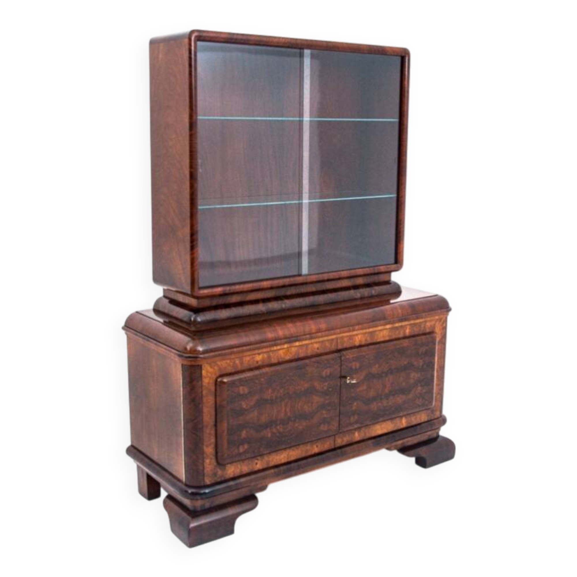Art Deco style display cabinet, 1940s, Poland.