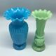 Ensemble de 9 vases opaline collar vases