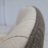 1970s, Danish design by Illum Wikkelsø, furniture wool fabric, oak wood.