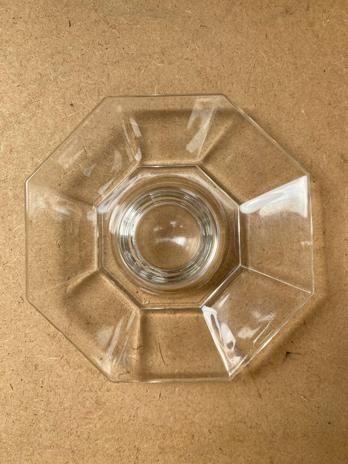 Pair Antique ARCOROC Octime Egg Cup Transparent Molded Glass Vintage #B478