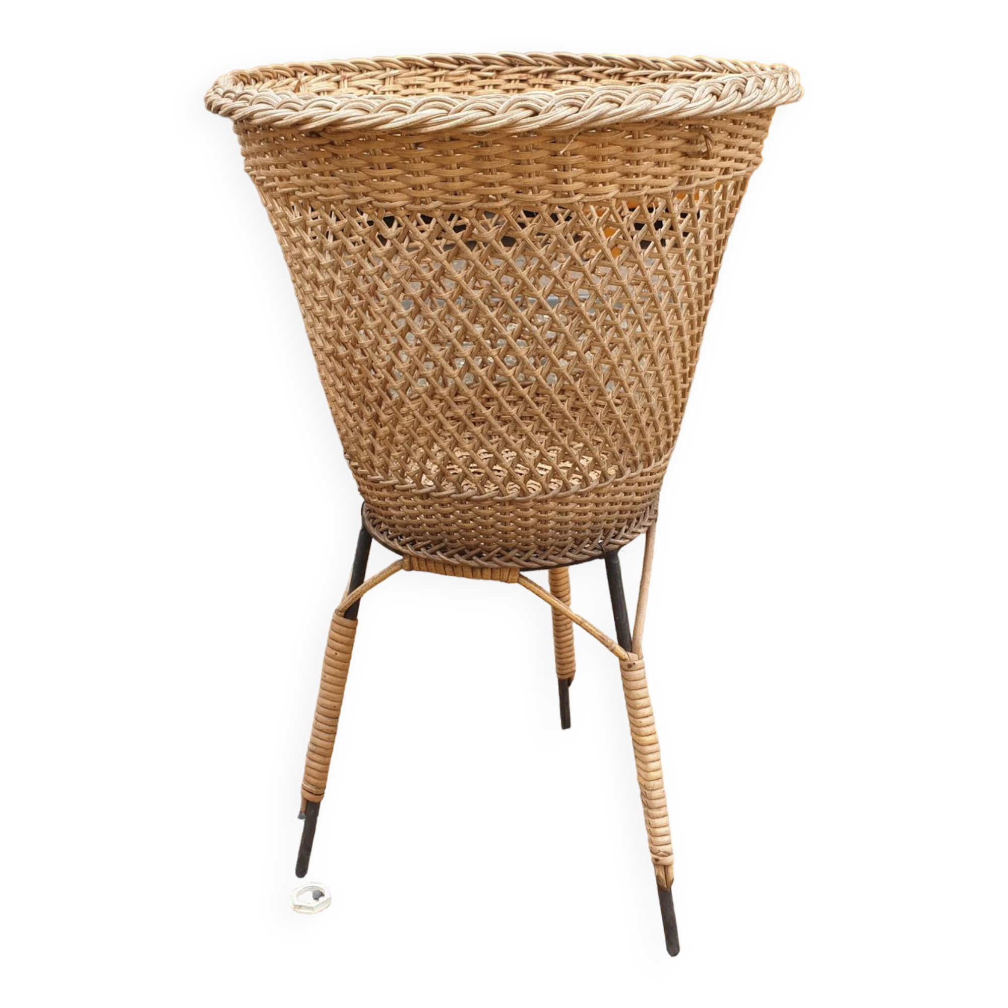 Corbeille rotin vintage