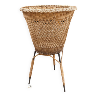 Vintage rattan basket