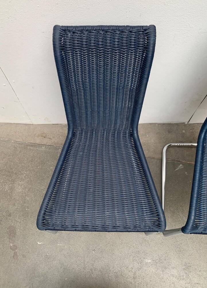 Vintage German cantilever dining chairs B20 by Tecta and Jean Prouvé, set of 4.