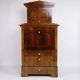 Secretary - Hand polished birch & intarsia - 2 drawers - 1840s