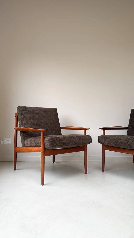 2 Vintage teak armchairs by Arne Vodder for Glostrup from Denmark